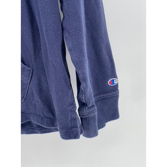 CHAMPION Women's Washed Navy Script Logo Hoodie SZ S - Picture 8 of 10